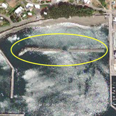震災前の衛星写真(2010年7月)